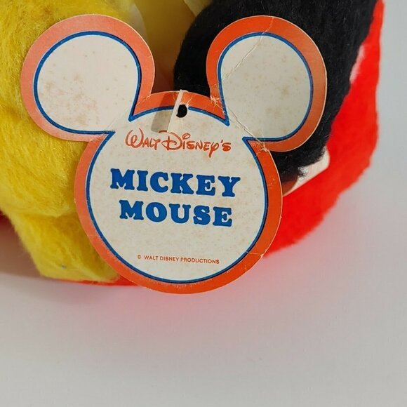 VTG Walt Disney World Character Mickey Mouse Multicolor Plush Stuffed Animal Toy - Picture 10 of 11